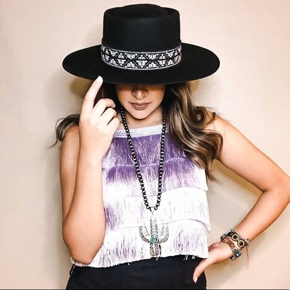 Haute Ellie Accessories - TAOS- Wool Wide Brim Gambler Hat